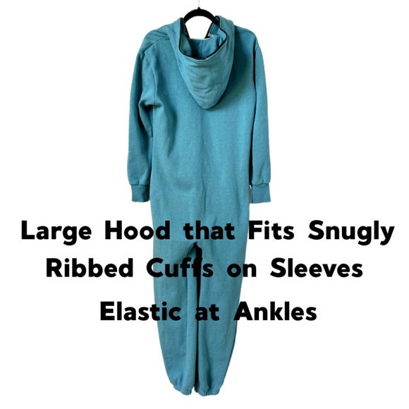 The Original Norwegian One Piece Jumpsuit Hooded Loungewear Turquoise S - Picture 6 of 6